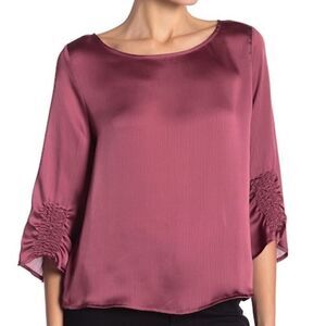 Vince Camuto Textured Satin Blouse XS (A6)